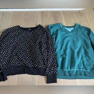 Knox Rose Teal Knit Top and old navy sweatshirt